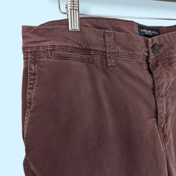 (2/$20) American Eagle Burgundy Slim Fit Chino Pants - Picture 4 of 7